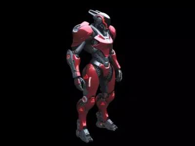Steel mecha  mecha warrior 3D model