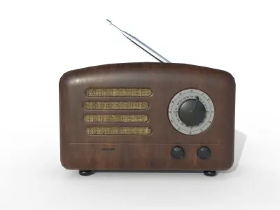 Old Radio Retro PBR Low-poly 3D model