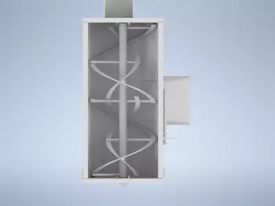 120L Industrial Ribbon Mixer - Complete CAD Design Package  3D model