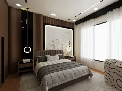 luxury bedroom Free 3D model