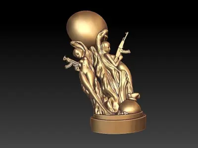 World Toon Trophy 3D print model