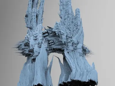 Alien Cliffs rock structure Base 3 3D model