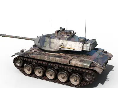 2 coatings of Taiwan M41 Walker Bulldog light tank ROC Army Low-poly 3D model