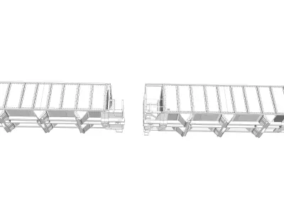 Aggregate Rock Phosphate Hoppers CSX HO 3D print model