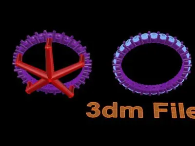 Diamond Infinity Wedding Band or Fashion Band Size 5 3D print model
