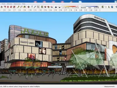 Sketchup Commercial Complex B4 3D model