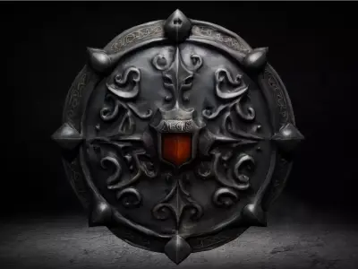 Medieval Aegis Magic Shield Low-poly 3D Model Low-poly 3D model