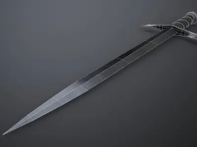 Sword Hilt Dagger Low-poly 3D model