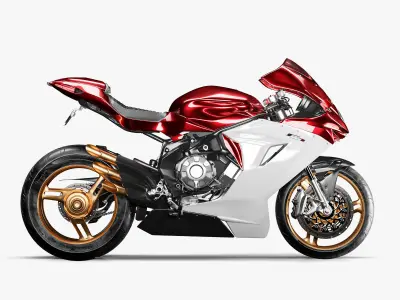 Motorcycle MV Agusta F3 Superbike High Quality 3D model