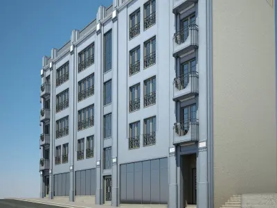 Apartment Building 03 3D model purchase