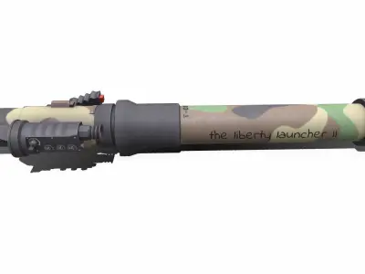 RPG-32 Anti-tank Rocket Launcher Low-poly 3D model