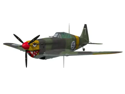 Morane Saulnier MS406 3D model buy