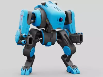 MILITARY BOT S-200 RIGGED 3D model