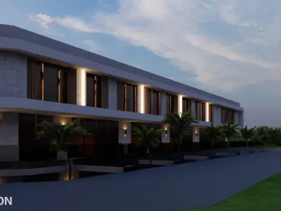 Modern Commercial Building 3D Model 3D model