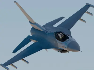 General Dynamics F-16 Fighting Falcon 3D model purchase