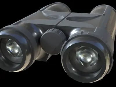 police binoculars 3D model