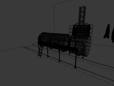 Destiny ISS module in a museum 3D model