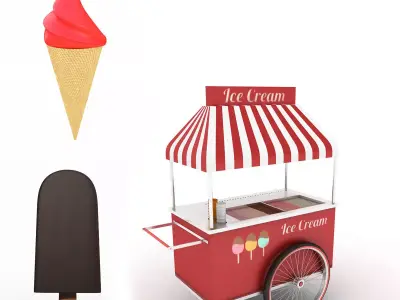 Ice Cream Collection 3D model