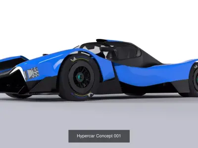 Hypercar Concept 001 3D Model Pack