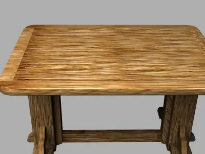 Pinewood Table 3D model