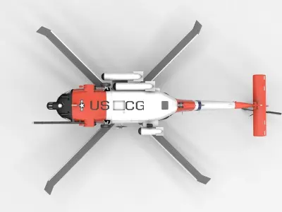 SH-60 Sea Hawk Coast Guard Low-poly 3D model