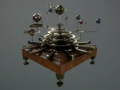 Antique Orrery Low-poly 3D model