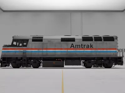 Locomotive EMD F40 3D model