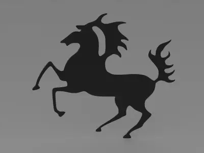 Porsche Horse logo 3D model