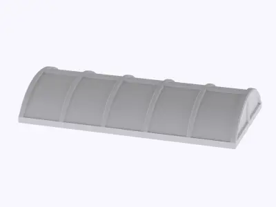 HO Long dome skylight train model  3D print model