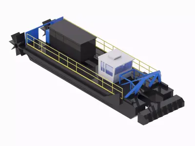 Dredger Versi 7012 HP Simplified Low-poly 3D model