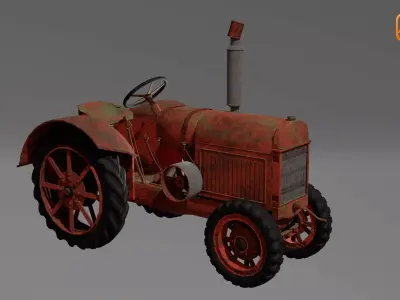 Old Farm Track Low-poly 3D model