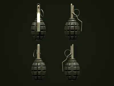 F1 USSR Soviet Hand Grenade Low-poly 3D model