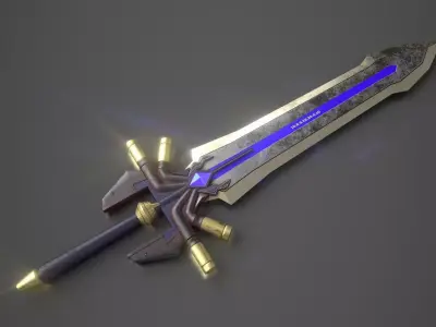 Gaming Sword 3D Model 3D model