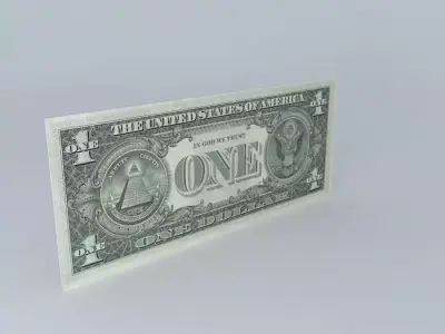$1 One US Dollar Free 3D model