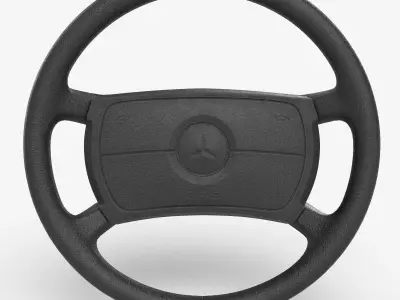Mercedes-Benz 300 Series Steering Wheel Low-poly 3D model