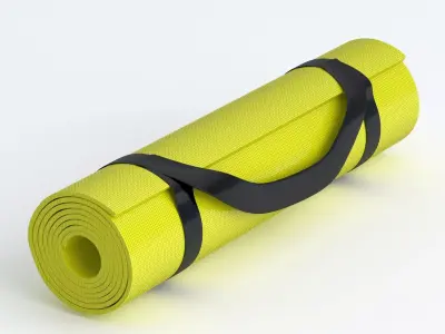 Yoga Mat yellow 3D model