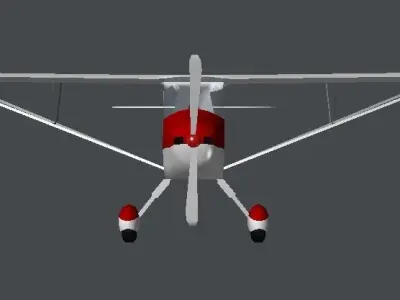 Cessna Airplane Low-poly 3D model