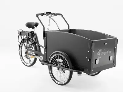 3D Model of Cargobike Classic Low-poly 3D model