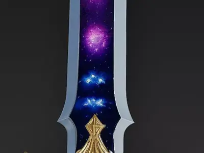 Cosmic Galaxy Sword - Fantasy Blade with Universal Energy 3D print model
