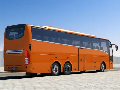 Tourist Bus 6X2 3D model