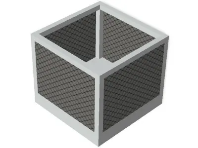 Chain Link Metal Container Free 3D model