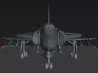 Saab AJ 37 Viggen Fighter Jet  Swedish Military Aircraft STL  3D print model
