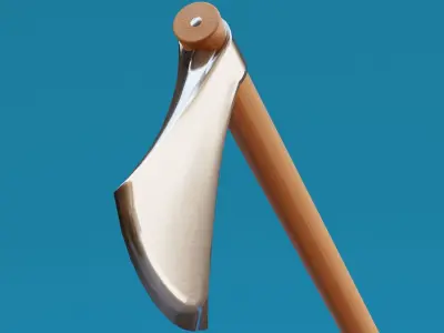 Felling Axe Low-poly 3D model purchase