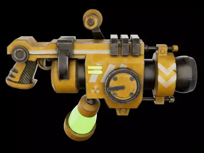 Sci-Fi Gun High-Poly 3D Model 3D model