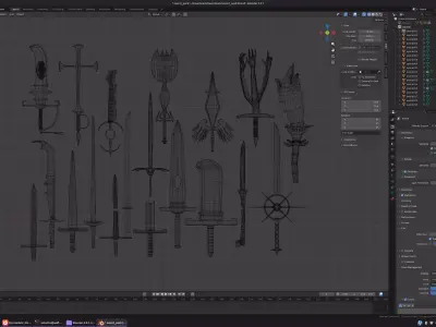Sword Pack 3D model