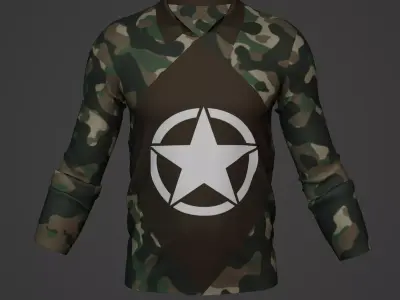 Military Soldier Clothing T-shirt Low-poly 3D model