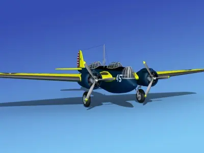 Martin B-10 V04 USAAC 3D model