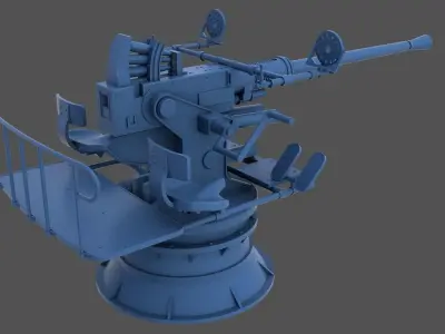 Bofors 40mm - Personal license - 1-72 scale 3D print model