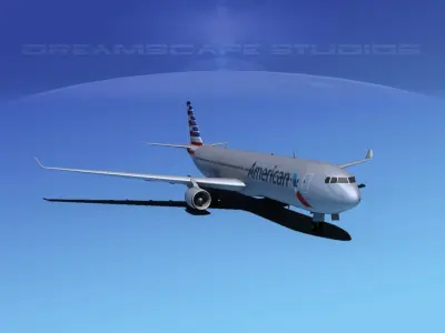 Airbus A330-300 American Airlines 2 3D model