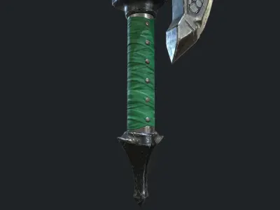 Fantasy Stylish- Axe of Freedom Low-poly 3D model